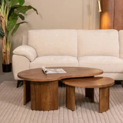 LABEL51 Salontafel Timon Naturel Set van 2