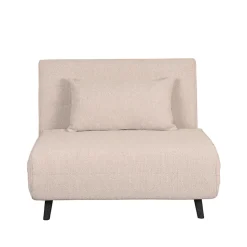LABEL51 Slaapbank Single Bouclé Naturel/Zwart