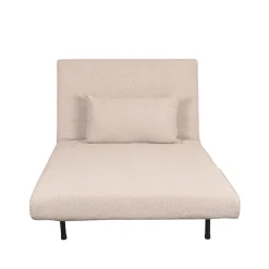 LABEL51 Slaapbank Single Bouclé Naturel/Zwart
