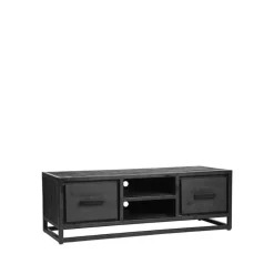 LABEL51 Tv-meubel Chili Zwart Mangohout 120x45x40 cm