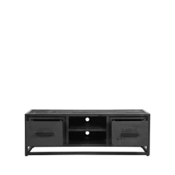 LABEL51 Tv-meubel Chili Zwart Mangohout 120x45x40 cm