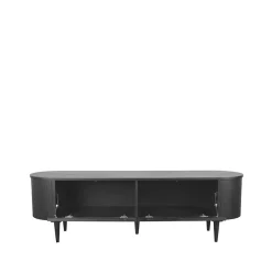 LABEL51 Tv-Meubel Oliva 180x47x55 cm Zwart Eiken