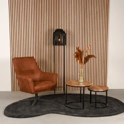 LABEL51 Vloerkleed Mody Antraciet Synthetisch 160x230 cm
