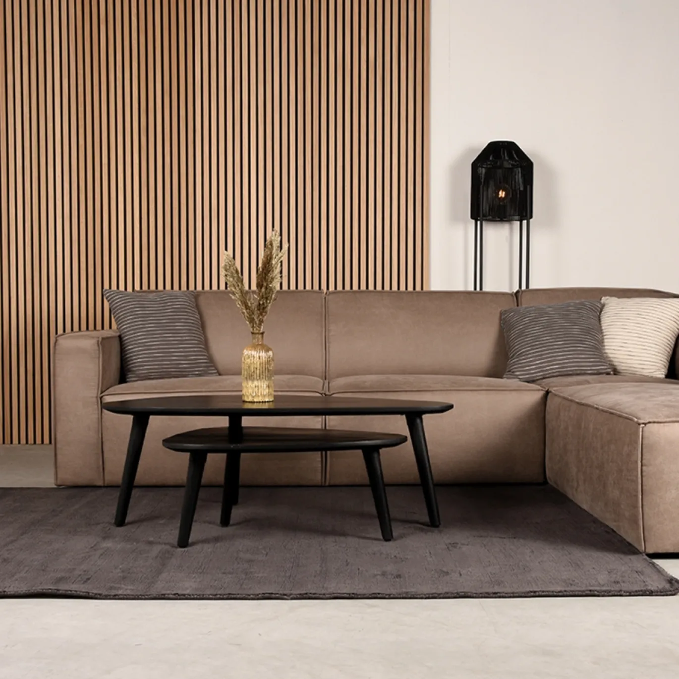 LABEL51 Vloerkleed Velvy Antraciet Synthetisch 230x160cm