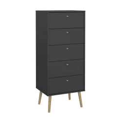 Ladekast Bodo Matgrijs 5-lades - Giga Living