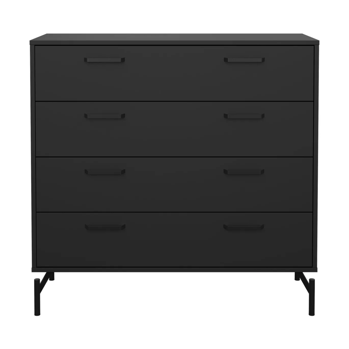 Ladekast Dana Mat Zwart 4-lades - Giga Living