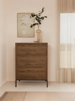Ladekast Darvo Gerookt Eiken Bruin 110cm - Giga Living