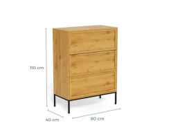 Ladekast Darvo Wild Eiken Naturel 110cm - Giga Living