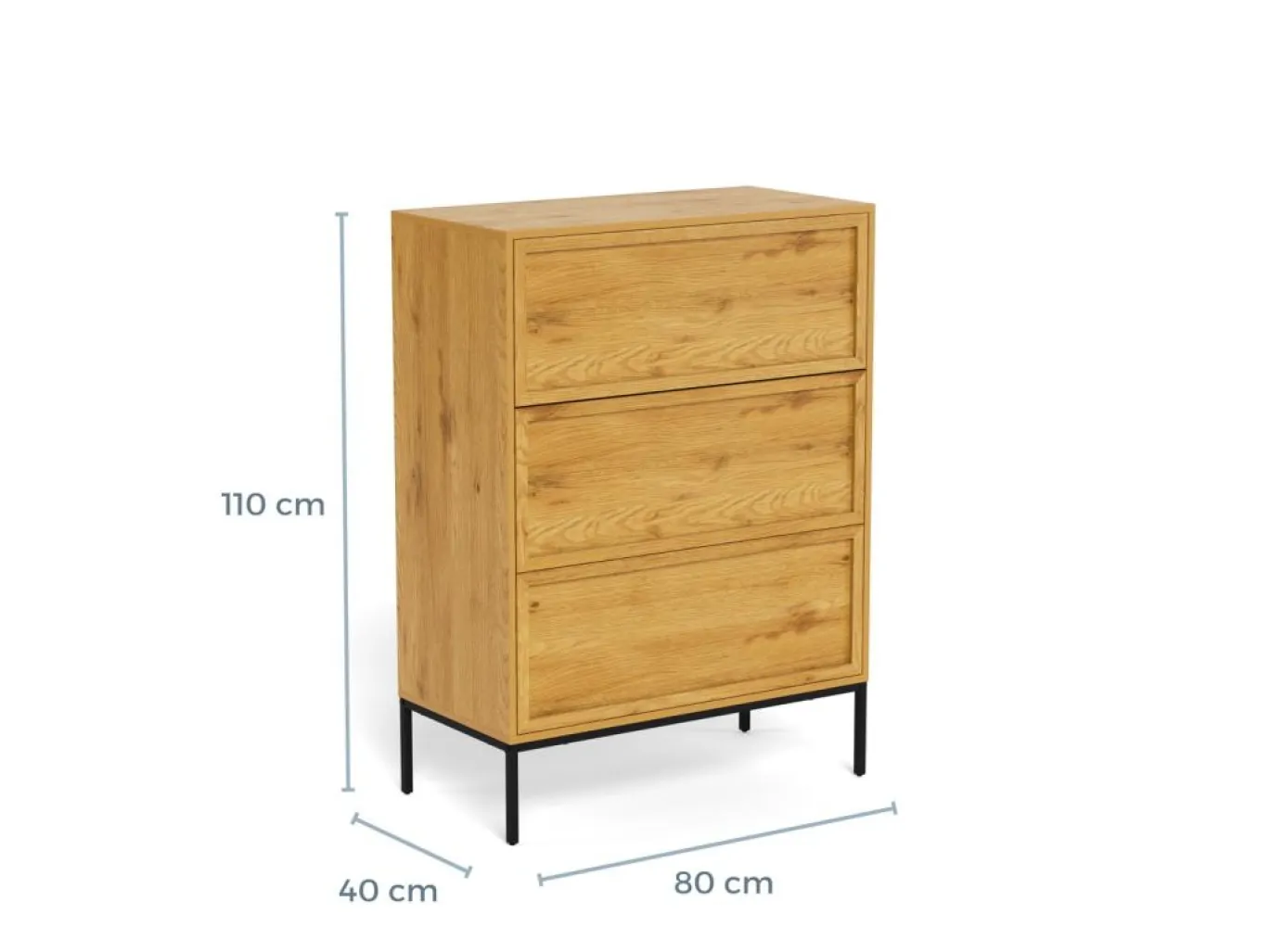 Ladekast Darvo Wild Eiken Naturel 110cm - Giga Living