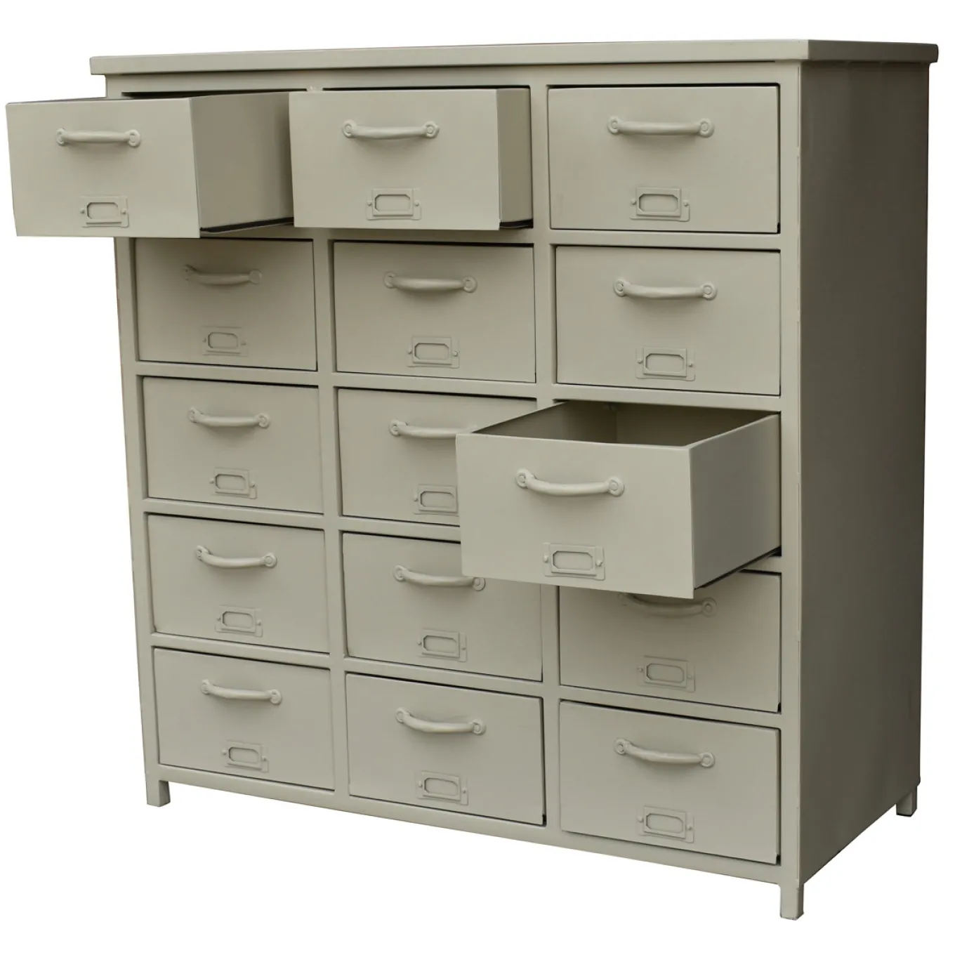 Ladekast Industrieel 15 Laden Beige - Giga Meubel