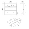 Ladekast May Jackson Hickory 3-lades - Giga Living