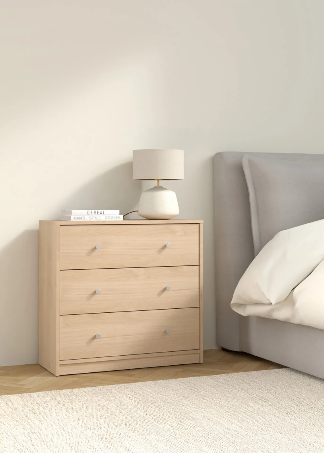 Ladekast May Jackson Hickory 3-lades - Giga Living