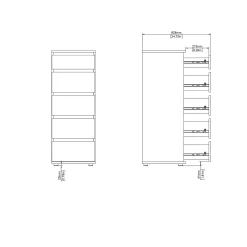 Ladekast Nova Jackson Hickory 40cm - Giga Living