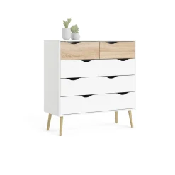 Ladekast Oslo Wit/Naturel - Giga Living
