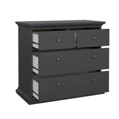 Ladekast Paris Matgrijs 4-lades - Giga Living