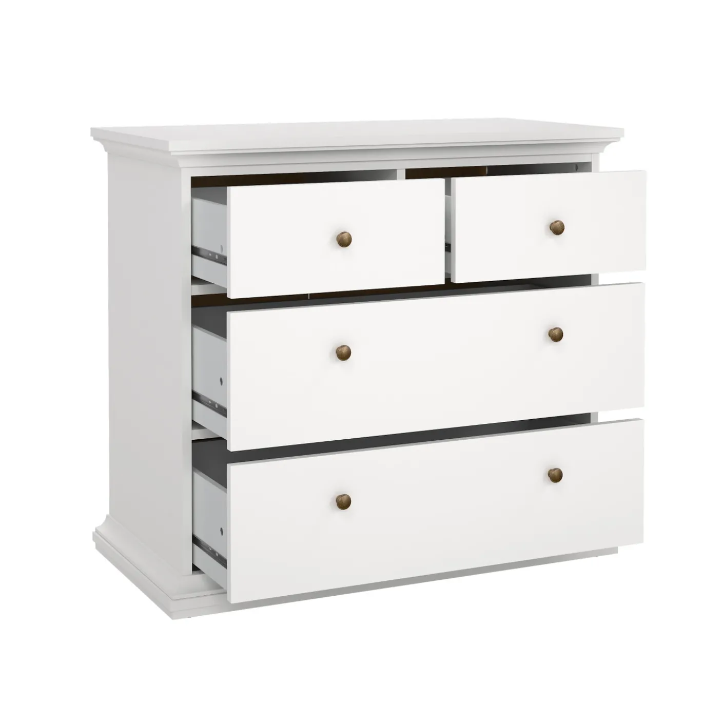 Ladekast Paris Wit 4-lades - Giga Living