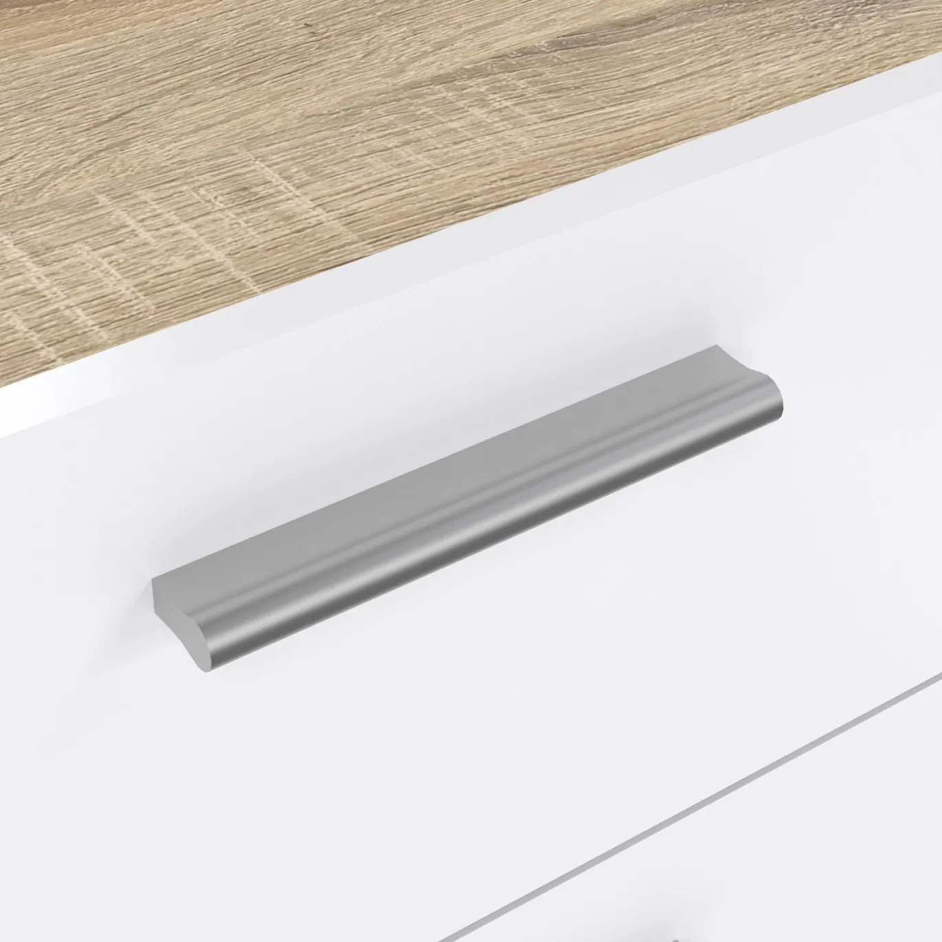 Ladekast Pepe Naturel/Wit Hoogglans - Giga Living