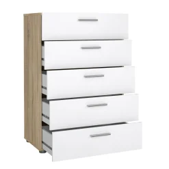 Ladekast Pepe Naturel/Wit Hoogglans - Giga Living