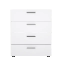 Ladekast Pepe Naturel/Wit Hoogglans 4-lades 70cm - Giga Living