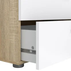Ladekast Pepe Naturel/Wit Hoogglans 4-lades 70cm - Giga Living