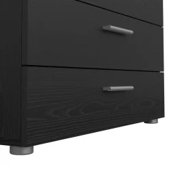 Ladekast Pepe Zwart Houtnerf 4-lades - Giga Living