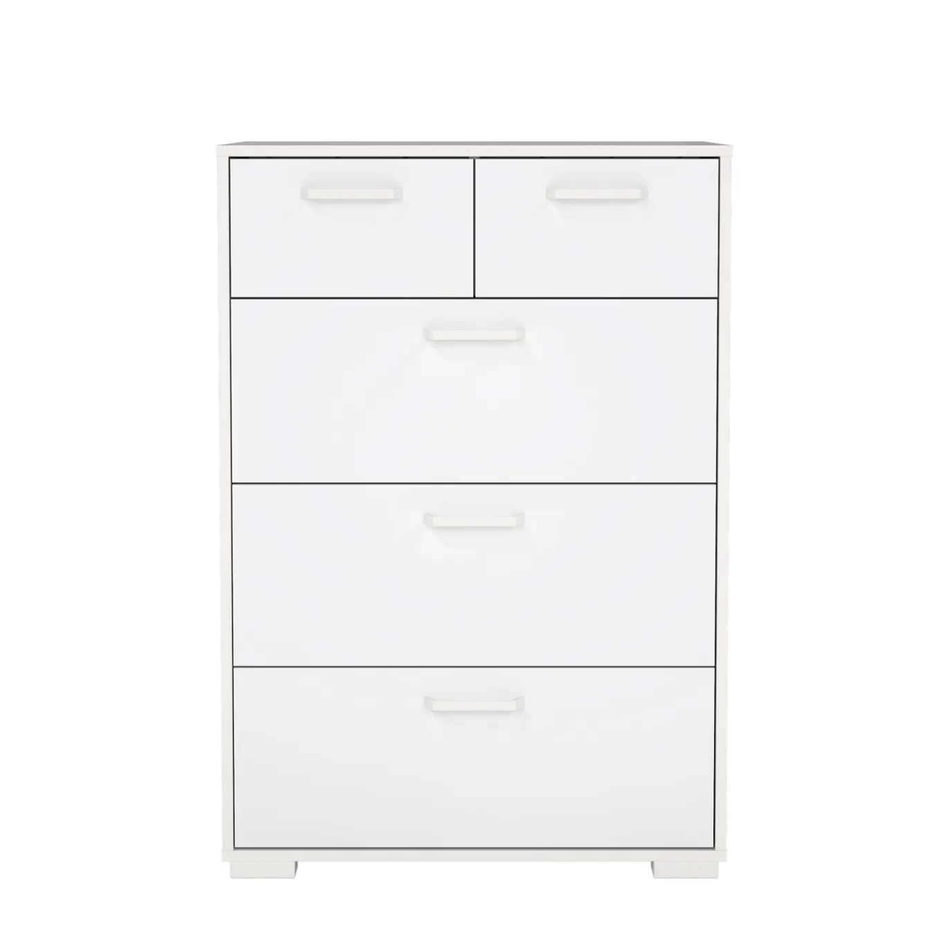 Ladekast Sofia Wit Hoogglans 3-lades 102cm - Giga Living