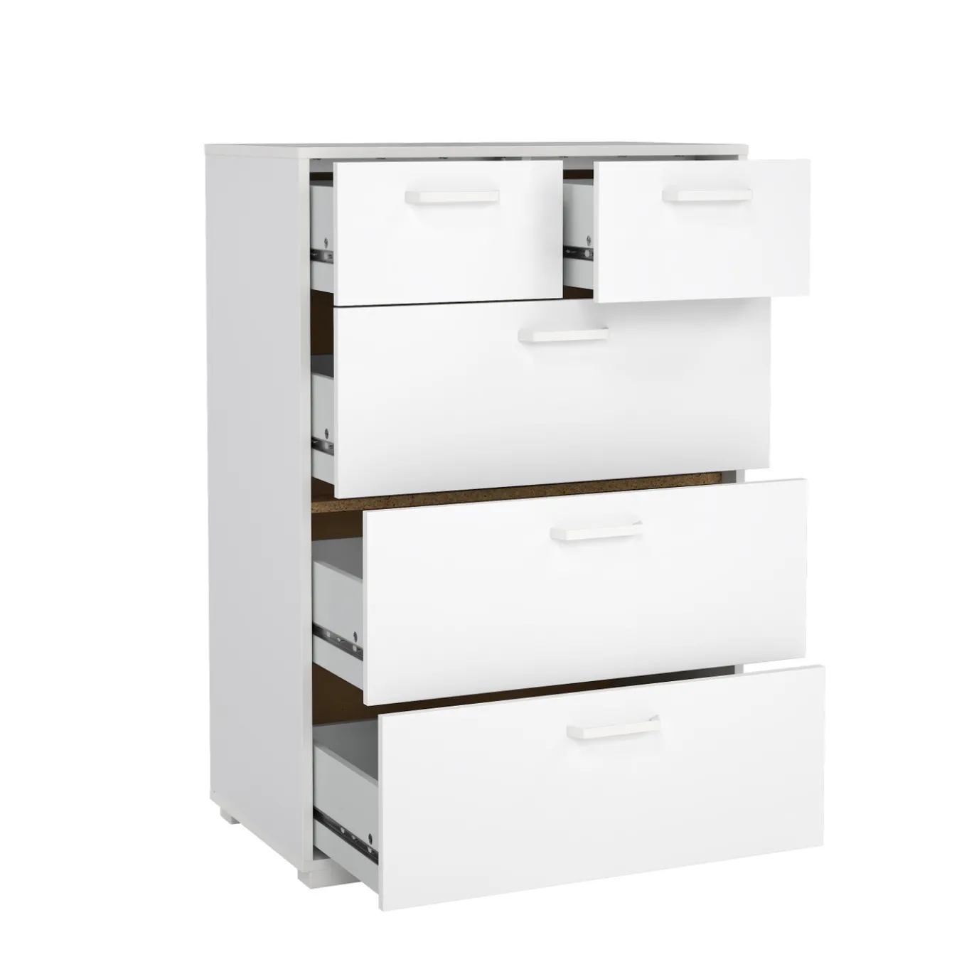 Ladekast Sofia Wit Hoogglans 3-lades 102cm - Giga Living