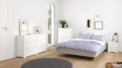 Ladekast Sofia Wit Hoogglans 3-lades 102cm - Giga Living