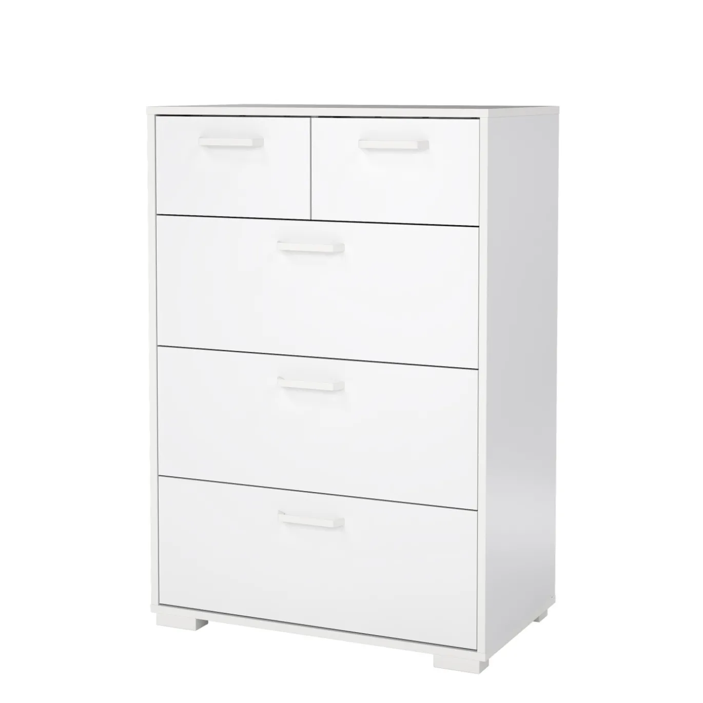 Ladekast Sofia Wit Hoogglans 3-lades 102cm - Giga Living