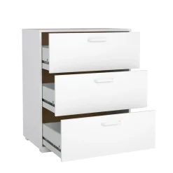 Ladekast Sofia Wit Hoogglans 3-lades 82cm - Giga Living