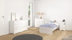 Ladekast Sofia Wit Hoogglans 3-lades 82cm - Giga Living