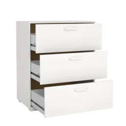 Ladekast Sofia Wit 3-lades 82cm - Giga Living