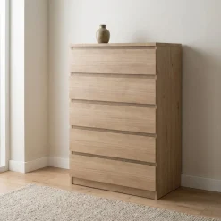 Ladekast Ylva 5 lades Hickory - Giga Living