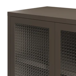 Lage Kast Layna 2d 70cm Mokka Glas - Giga Meubel