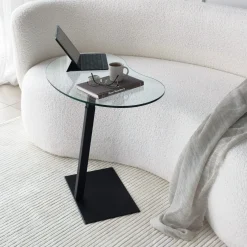 Laptoptafel Fagioli Glas/Zwart Organisch