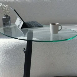 Laptoptafel Fagioli Glas/Zwart Organisch