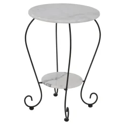 Lesli Living Bijzettafel Marmer Wit Ø25/Ø41cm