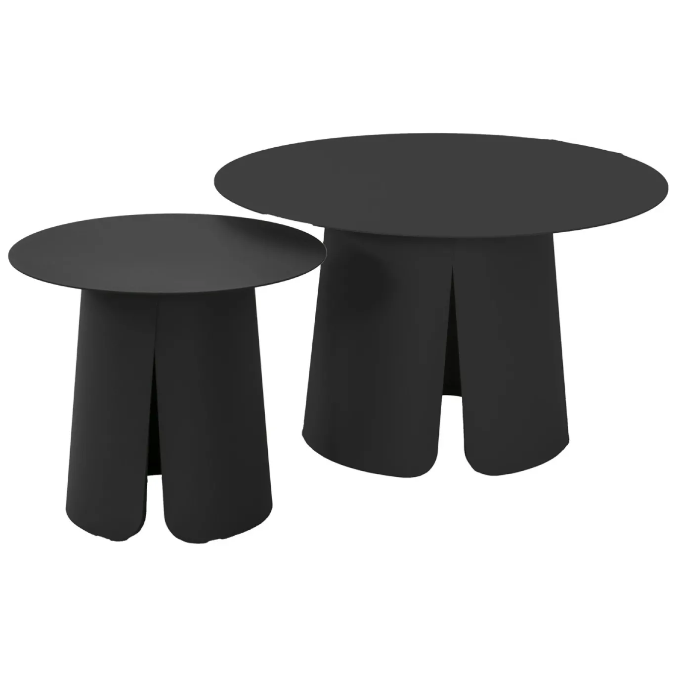 Lesli Living Bijzettafel Oslo Antraciet Set van 2