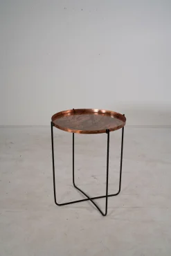 Lesli Living Bijzettafel Oud Koper Ø60x75cm
