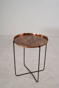 Lesli Living Bijzettafel Oud Koper Ø60x75cm