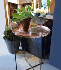 Lesli Living Bijzettafel Oud Koper Ø60x75cm