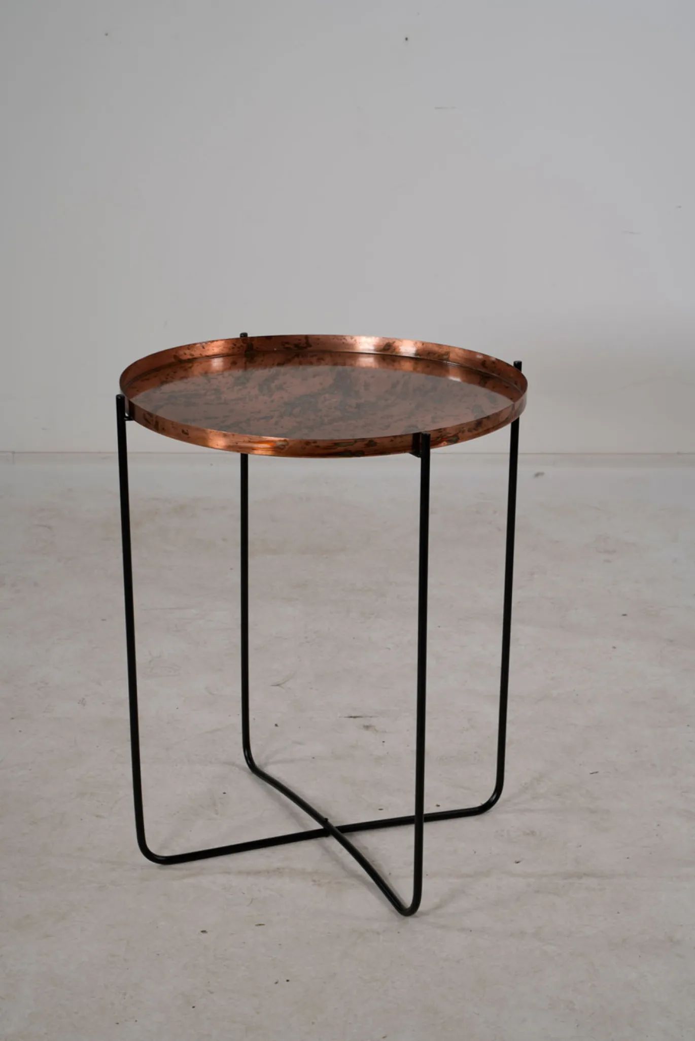 Lesli Living Bijzettafel Oud Koper Ø60x75cm