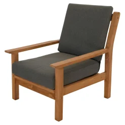 Lesli Living Loungestoel Teak, Incl. Kussen
