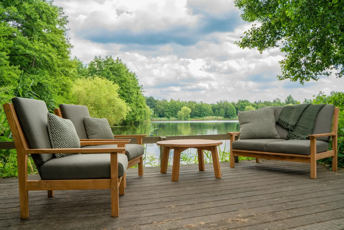 Lesli Living Lounge Table Teak Ø80x40cm