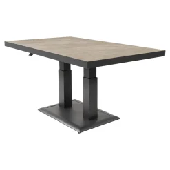 Lesli Living Loungetafel Murcia Verstelbaar Stone/Zwart 140cm