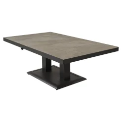 Lesli Living Loungetafel Murcia Verstelbaar Stone/Zwart 140cm