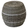 Lesli Living Poef Laos Wicker Beige Ø46x40cm