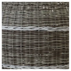 Lesli Living Poef Laos Wicker Beige Ø46x40cm