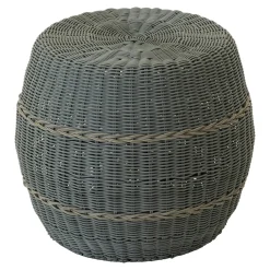 Lesli Living Poef Laos Wicker Groen Ø46x40cm