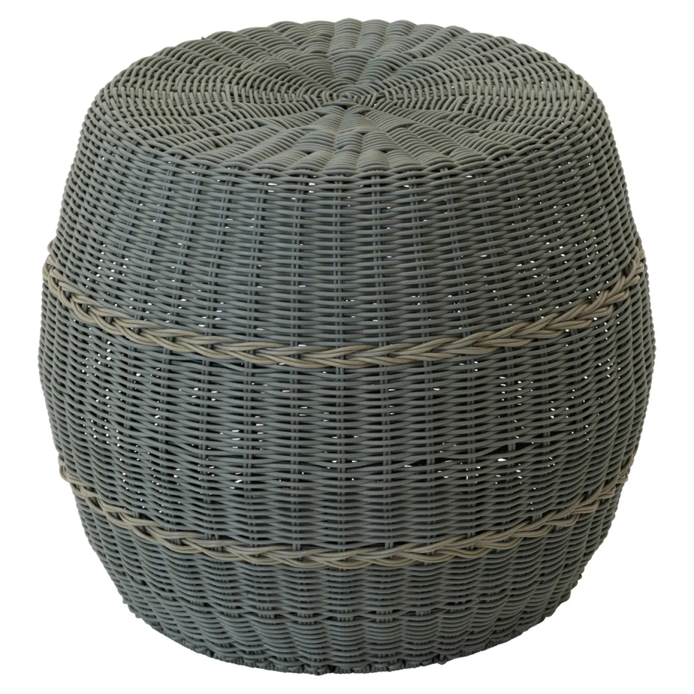 Lesli Living Poef Laos Wicker Groen Ø46x40cm